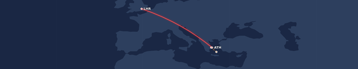 Flight paths for Athens & the islands