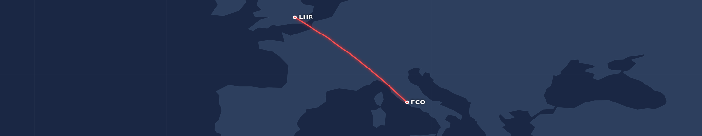 Flight paths for Rome in the rain