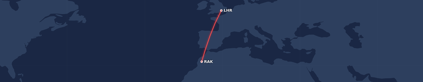 Flight paths for Marrakesh