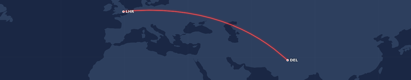 Flight paths for Delhi and Rajasthan
