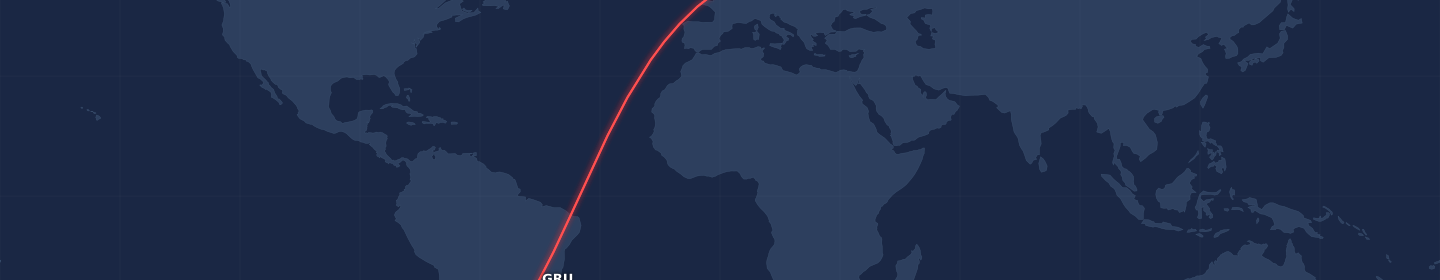 Flight paths for São Paulo, for work