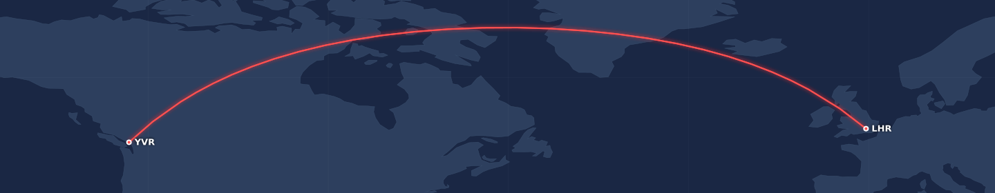 Flight paths for Vancouver and the island